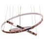 Pendant Lamp Rose Gold Aluminium Integrated Led Lights 3 Round Rings Hanging Modern Glamour Lighting