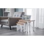 Cleo Nest Of Tables White / Natural Oak