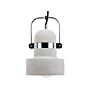 Hanging Light Pendant Lamp Grey Round Open Concrete Small Shade