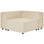 Corner Section Beige Linen 1-seat Sofa Module Modern Single-seat