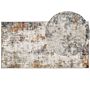 Area Rug Grey 80 X 150 Cm Oriental Distressed