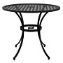 Outsunny Cast Aluminium Bistro Table With Umbrella Hole, 85cm Round Garden Table, Patio Table For Balcony Black