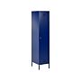 Storage Cabinet Navy Blue Metal Locker With 5 Shelves And Rail