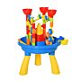 Homcom Sand And Water Table Beach Toy Set Waterpark Outdoor Playset For Kids With Accessories 30 Pcs