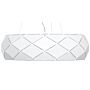 Ceiling Lamp White Metal 121 Cm Geometric Shade