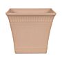 Plant Pot Planter Solid Peach Pink Stone Mixture Square 41 X 41 Cm Outdoor Resistances All-weather