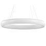 Pendant Lamp White Steel Aluminium Integrated Led Lights Ring Round Shape Hanging Modern Glamour Lighting