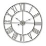 Large Silver Skeleton Wall Clock