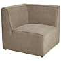 Modular Left Corner Sofa Taupe Corduroy With Ottoman 3 Seater Sectional Sofa