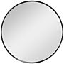 Homcom 61cm Decorative Wall Mirror Modern Round Bathroom Mirror For Home Decor, Black