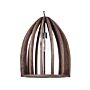 Pendant Lamp Dark Wood Natural Wooden Shade Ceiling Light Boho Style Home Accessories Handmade