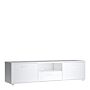 Media Tv-unit With 2 Doors + 1 Drawer 147 Cm White