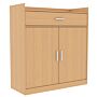 Dalby 2 Door 1 Drawer Shoe Cabinet, Oak