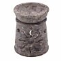 Small Soapstone Oil Burner 8cm - Sun & Stars