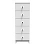 Yarmouth 5 Drawer Bedside Cabinet In White