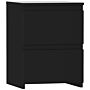 Denver 2 Drawer Bedside Chest, Black