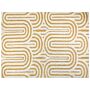 Area Rug Off-white And Yellow Cotton 300 X 400 Cm Abstract Pattern Motif