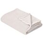 Blanket Off-white Polyester 200 X 220 Cm Soft Pile Bed Throw Cover