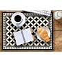 Hydra Black Vinyl Table Mat 33x45cm (set Of 4)