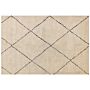 Area Rug Beige And Black Polyester 200 X 300 Cm Geometric Diamond Pattern