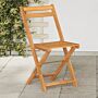 Vidaxl Folding Bistro Chairs 8 Pcs Solid Wood Acacia