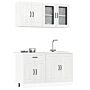 Vidaxl 4 Piece Kitchen Cabinet Set Kalmar High Gloss White Engineered Wood