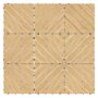 Outsunny 9 Pcs Garden Decking Tiles Wooden Outdoor Flooring Tiles, Yellow