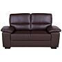 Sofa Brown 2 Seater Faux Leather