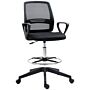 Vinsetto Ergonomic Mesh Back Drafting Chair Tall Office Chair With Adjustable Height And Footrest 360° Swivel