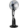 Homcom Pedestal Fan With Water Mist Spray, Standing Fan, Humidifying Misting Fan With 3 Speeds, 2.8l Water Tank, Black