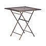 Garden Bistro Table Black Iron Foldable Distressed Metal Square 70 X 70 Cm Outdoor Uv Rust Resistance French