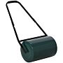 Outsunny 30 L Heavy Duty Water Or Sand Filled Φ30cm Garden Steel Lawn Roller Drum - Green