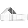 Vidaxl Chicken Coop 4x2x2 M Galvanised Steel