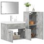 Vidaxl 4 Piece Bathroom Furniture Set Concrete Grey Engineered Wood