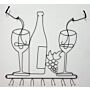 75 X 6 X 75 Wine Bottle/glass Holder