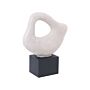 Decorative Item Off White And Black Ceramic Handmade Abstract Tabletop Home