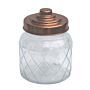 Round Glass Jar With Copper Lid - 5.5 Inch