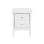 Como White 2 Petite Drawer Bedside Cabinet