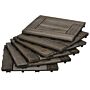 Outsunny 27 Pcs Wooden Interlocking Decking Tiles, 30 X 30 Cm Outdoor Flooring Tiles, 2.5㎡ Per Pack, Balcony Terrace Hot Tub Charcoal Grey