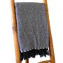 Boho Comfort Throws - 140x200cm - Navy Zigzag