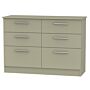 Contrast 6 Drawer Midi Chest In Mushroom Matt