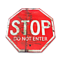 Vintage Metal Sign - Stop, Do Not Enter Sign