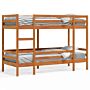 Vidaxl Bunk Bed Wax Brown 75x190 Cm Solid Wood Pine