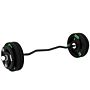 Sportnow Olympic Ez Curl Bar With 50kg Weight Plates, Barbell Bar For 5cm Weight Plates With Spring Clips, Home Gym Weight Lifting Bar, 120cm, 58kg