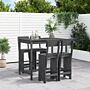 Vidaxl 5 Piece Garden Bar Set Grey Solid Wood Pine