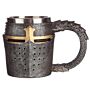 Collectable Decorative Medieval Helmet And Chain Mail Tankard