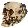 Gothic Skull Decoration With Purple Roses