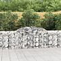 Vidaxl Arched Gabion Baskets 4 Pcs 300x30x80/100 Cm Galvanised Iron