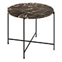 Avila Side Table With Brown Marble Top 52x40cm