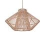 Pendant Hanging Lamp Beige Cotton Rope Cage Shade Japandi Natural Style Beliani